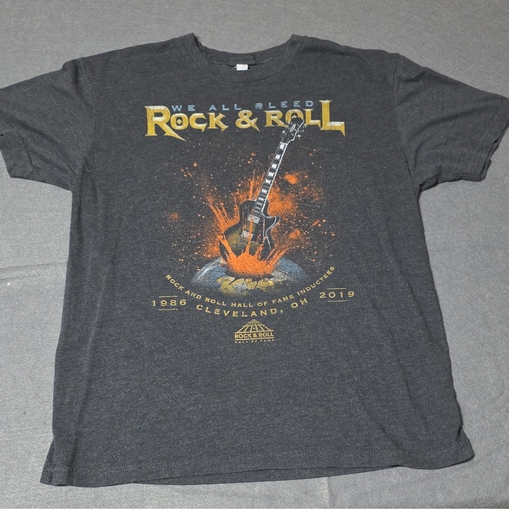 Rock & Roll Hall of Fame Men's Dark Gray Graphic Short Sleeve T-Shirt Size M